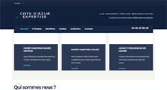 Desktop Screenshot of cote-azur-expert-maritime.com
